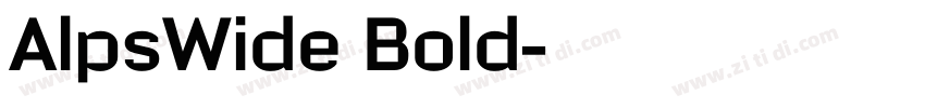 AlpsWide Bold字体转换